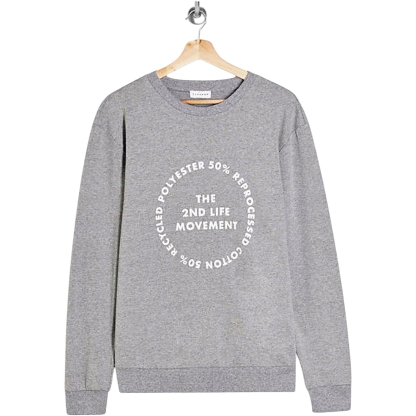 TOPSHOP szürke logós pulóver
