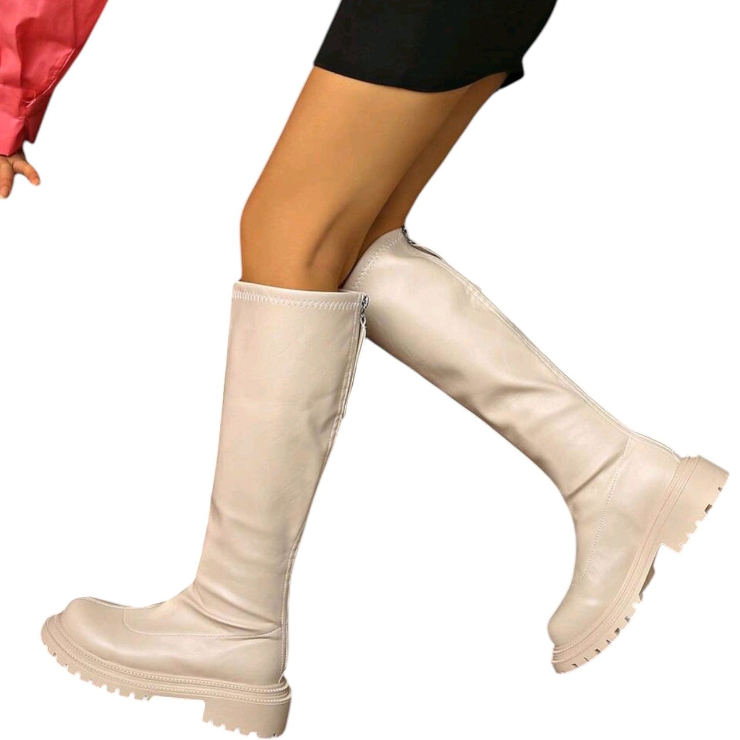 SHE bézs platform csizma