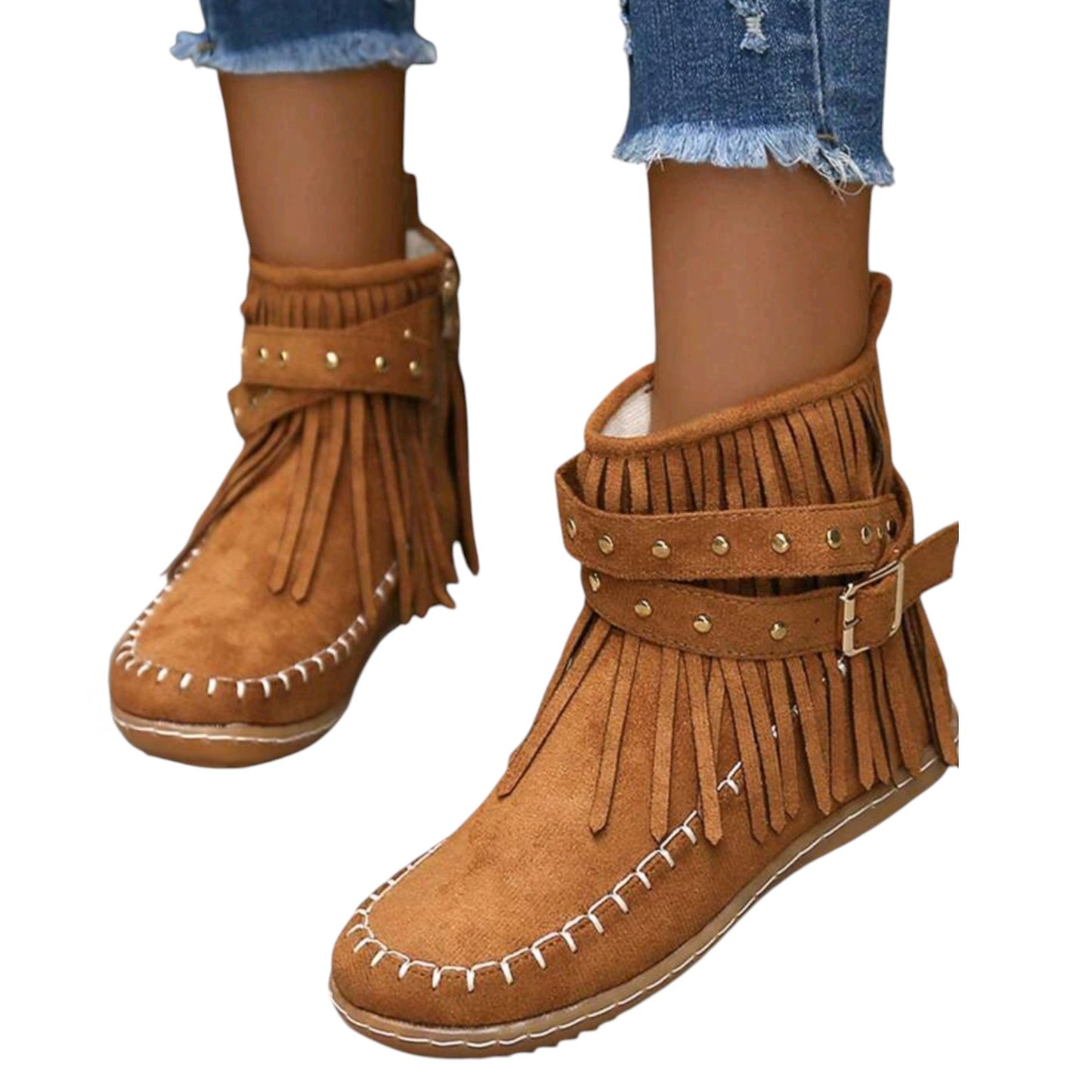 SHE barna rojtos mokaszin