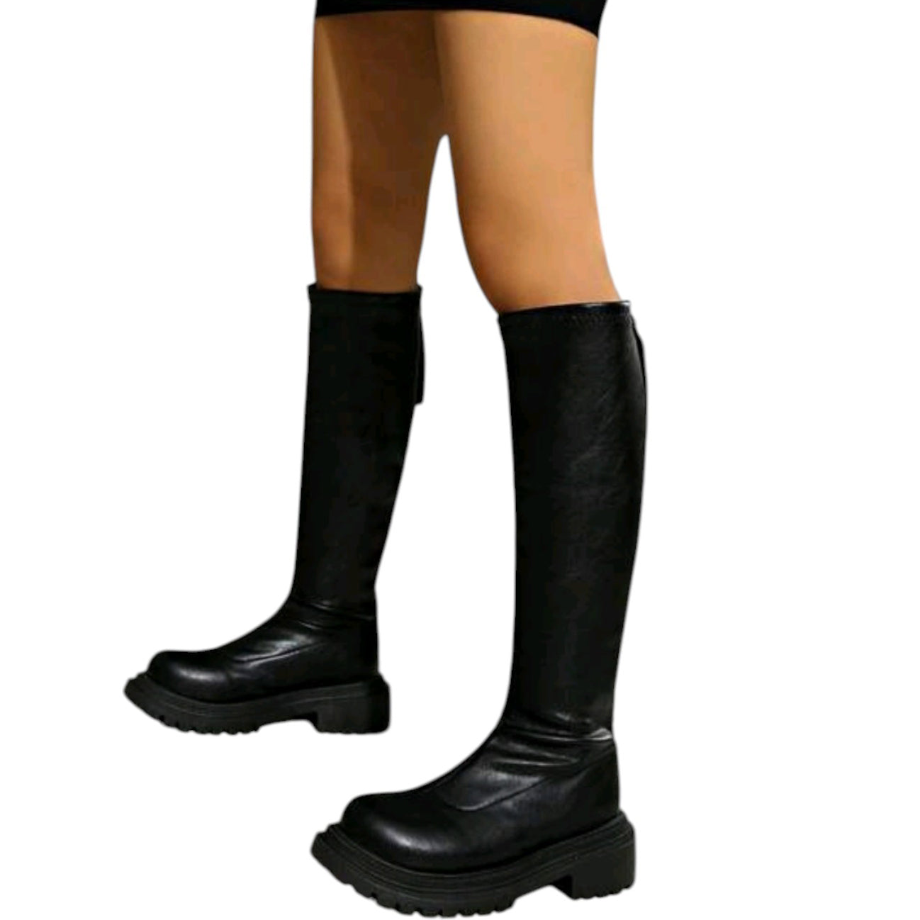 SHE fekete platform csizma