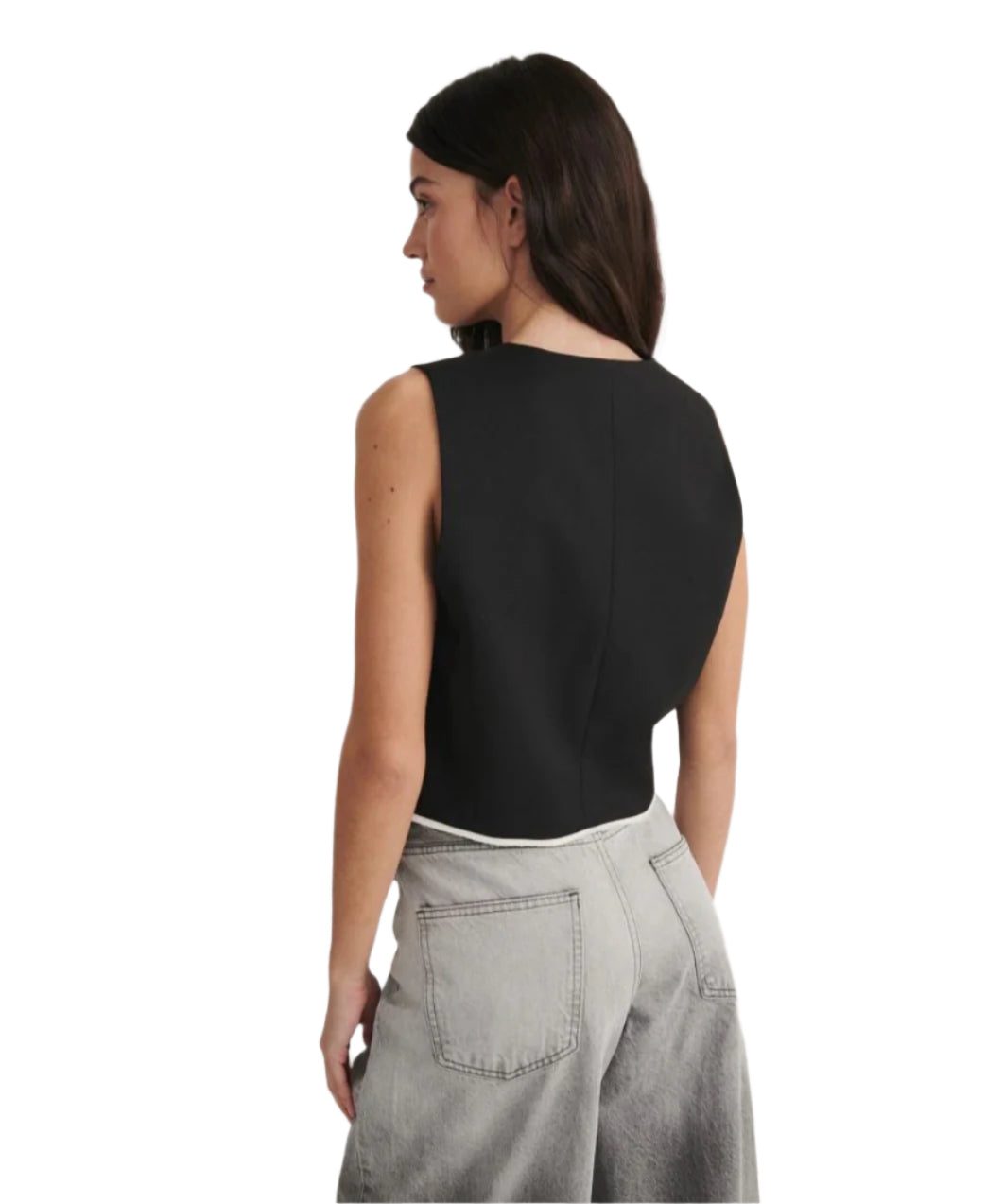 RESERVED fekete gombos mellény