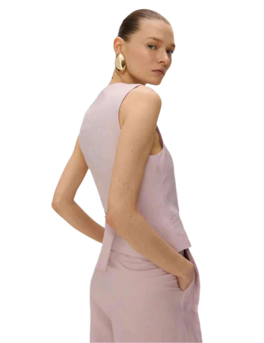 RESERVED rózsaszín karcsúsított mellény