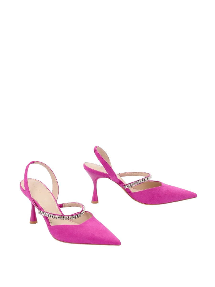 MOHITO magenta strasszos pántú slingback körömcipő