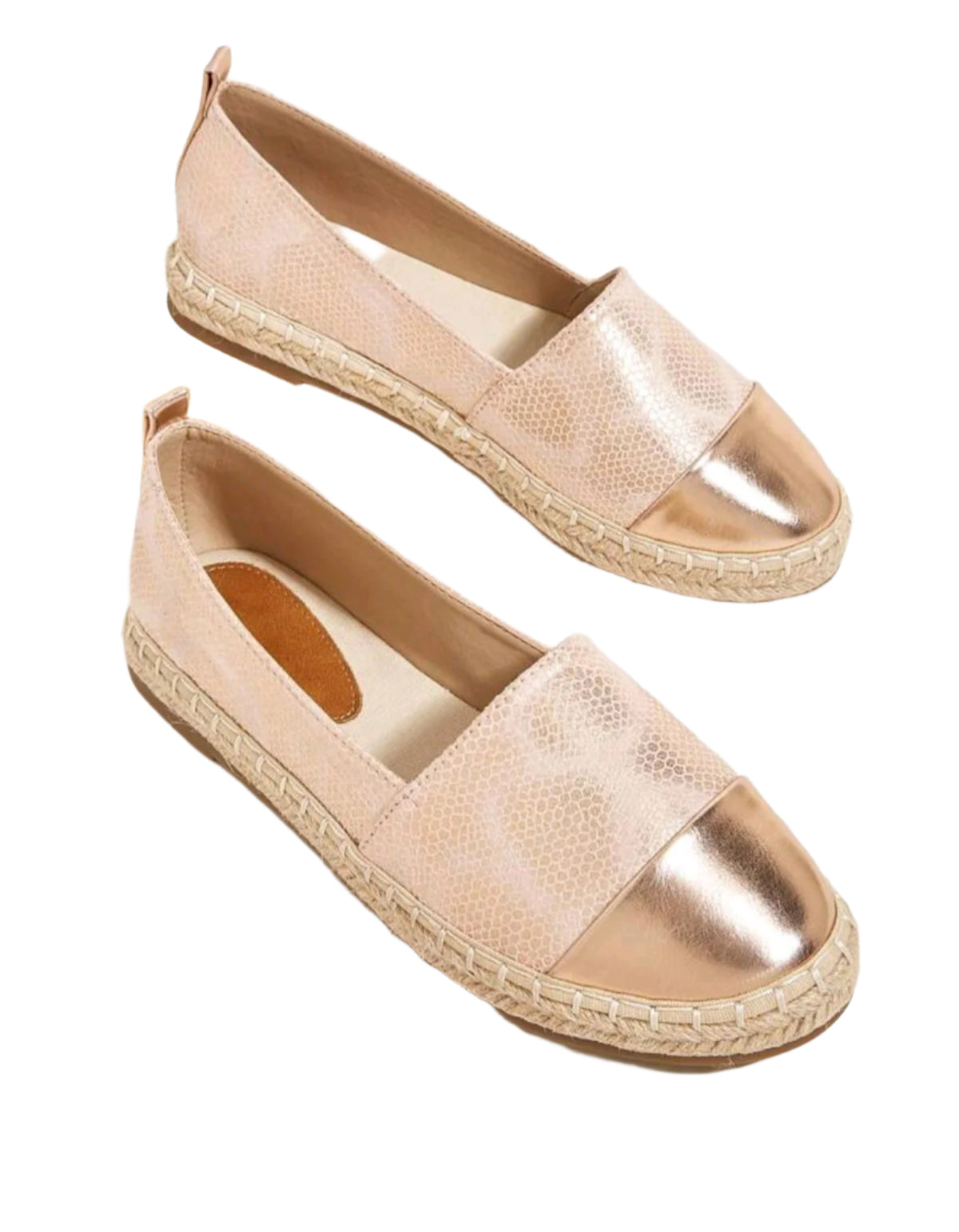 SHE bézs aranyorrú espadrilles