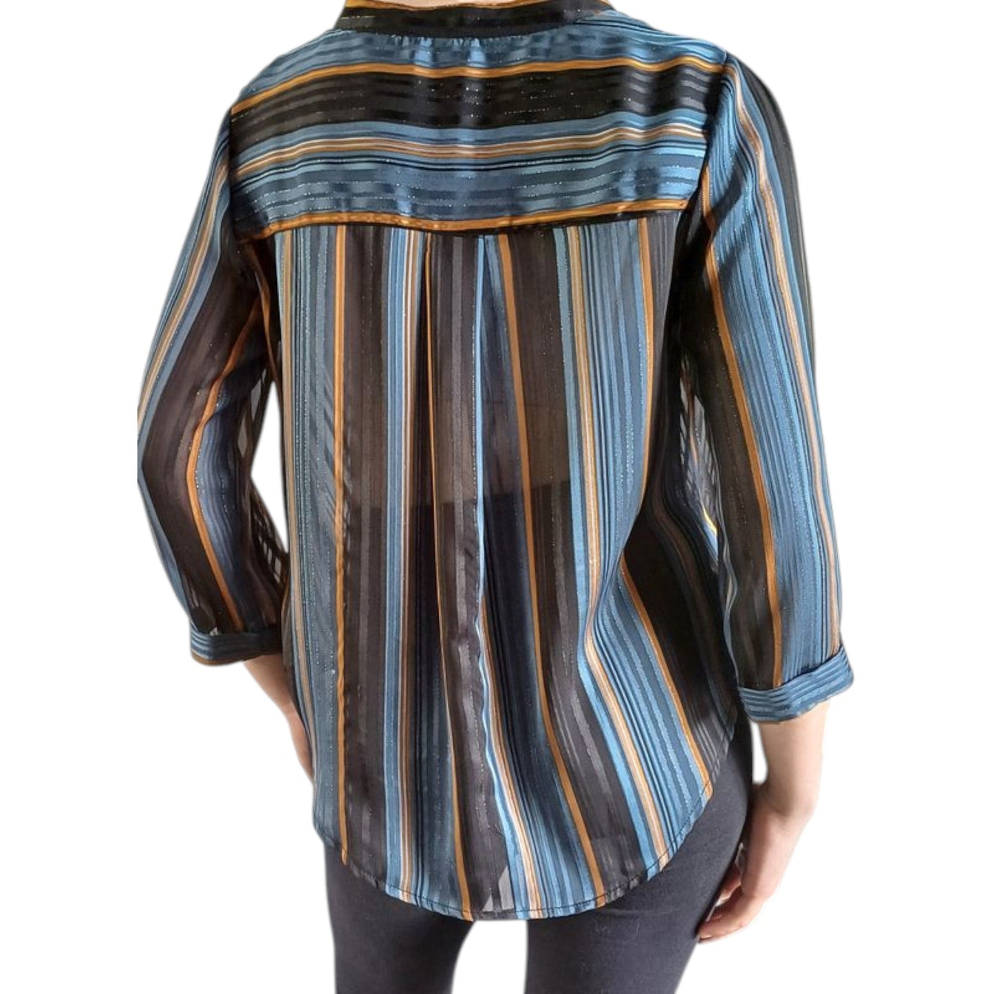 CACHE CACHE többszínű csíkos csomózott blúz