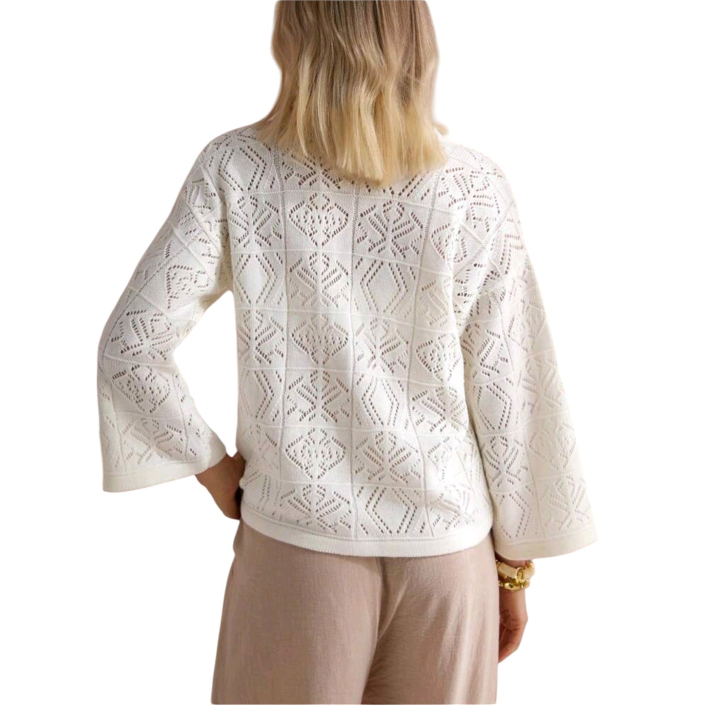 SHE fehér kötött kardigán