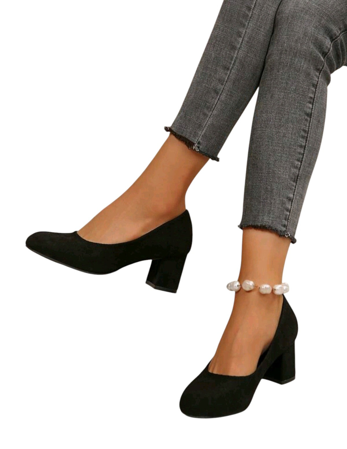 SHE fekete magas sarkú