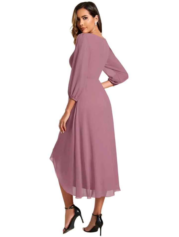 SHE lila asszimetrikus chiffon ruha