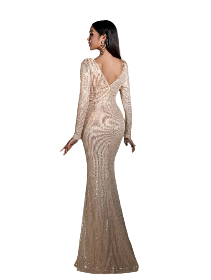 SHE arany flitteres estélyi ruha