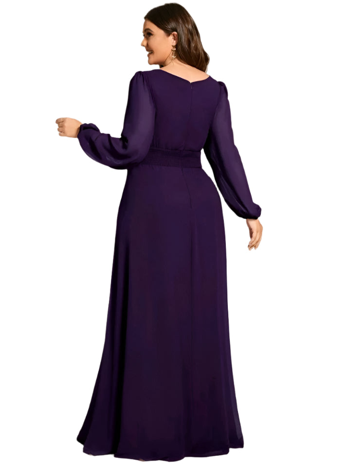 SHE lila sifon estélyi ruha