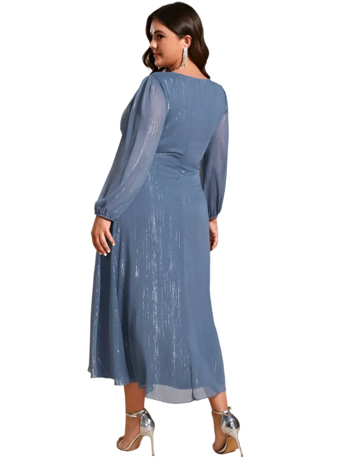 SHE kék elegáns maxi ruha