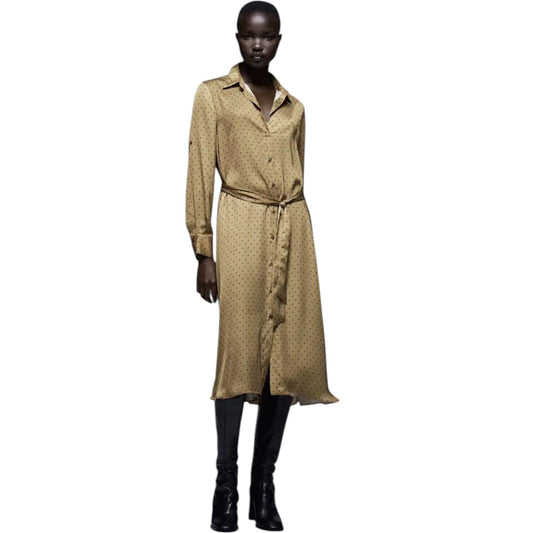 ZARA barna pöttyös ingruha