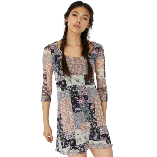 STRADIVARIUS sokszínű mintás mini ruha