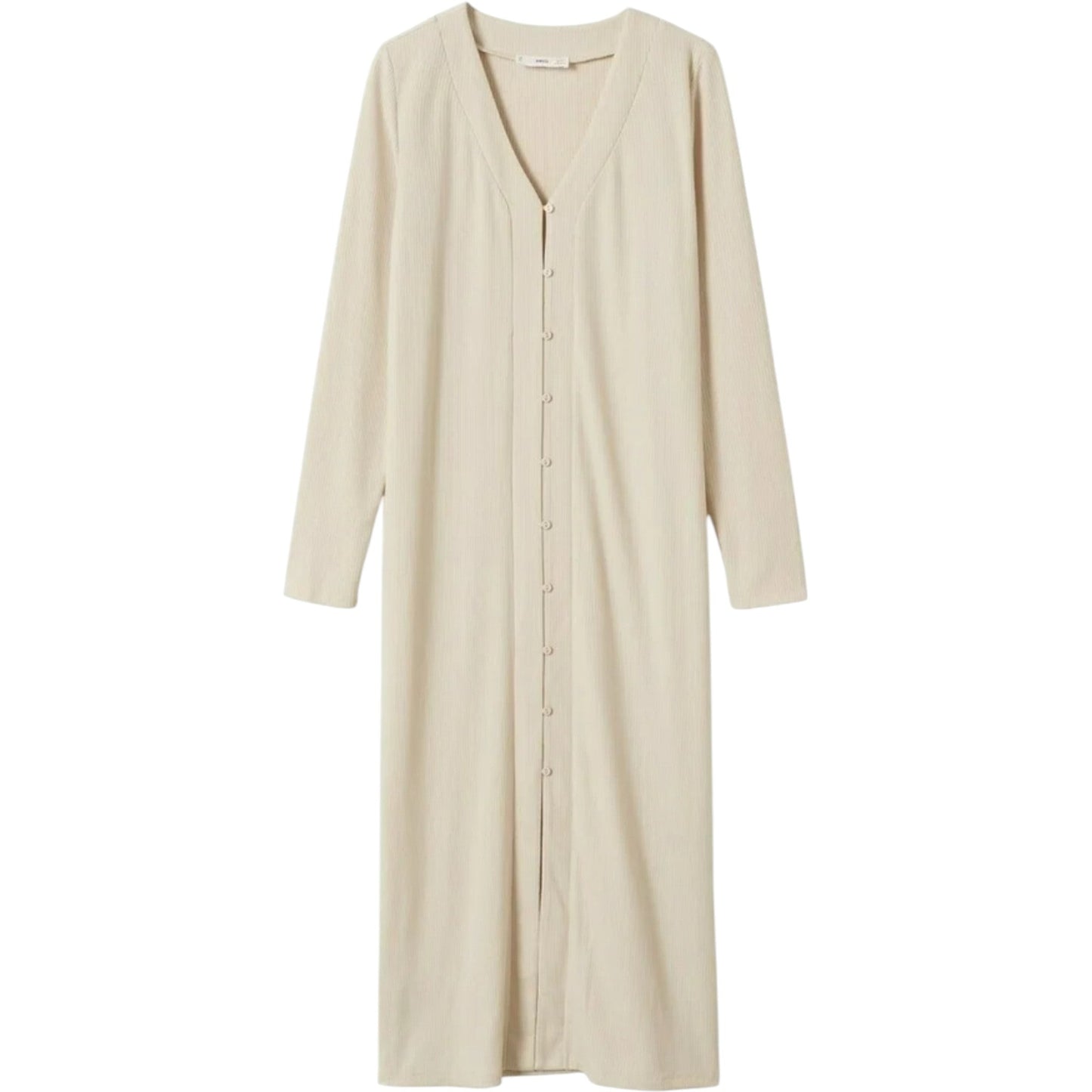 MANGO bézs hosszú ujjú maxi ruha