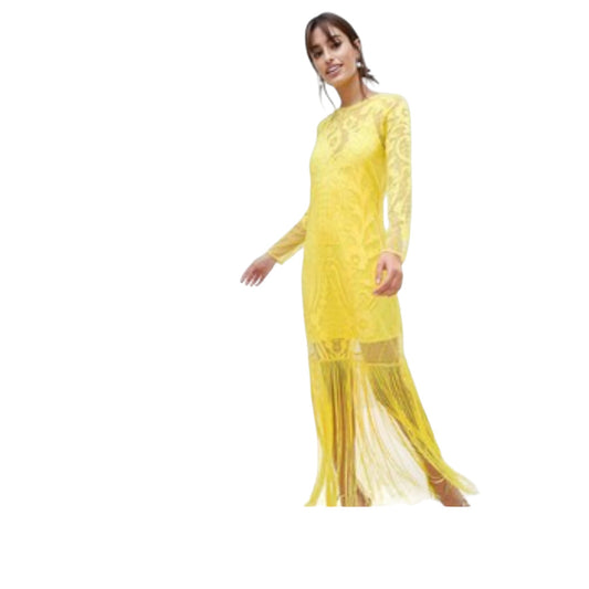 ASOS sárga horgolt maxi ruha