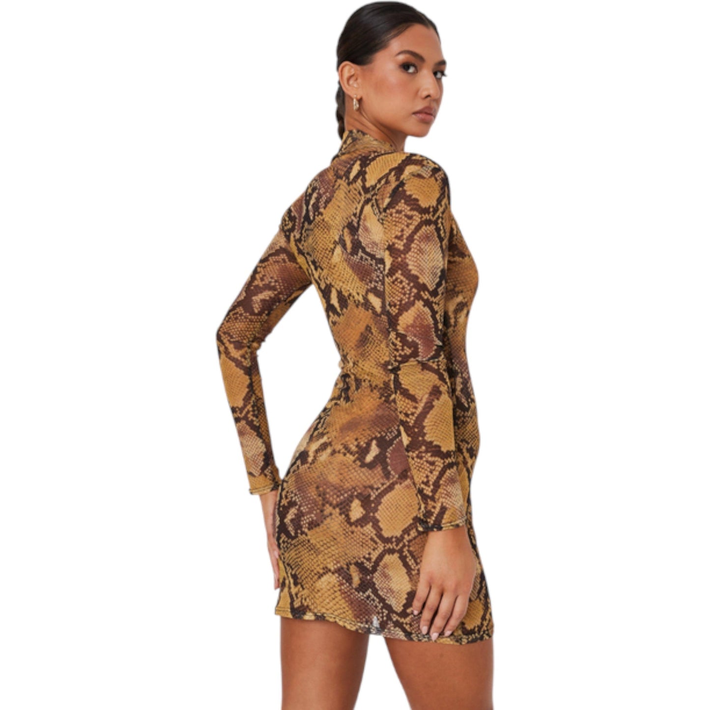 MISSGUIDED barna állatmintás hosszú ujjú mini ruha