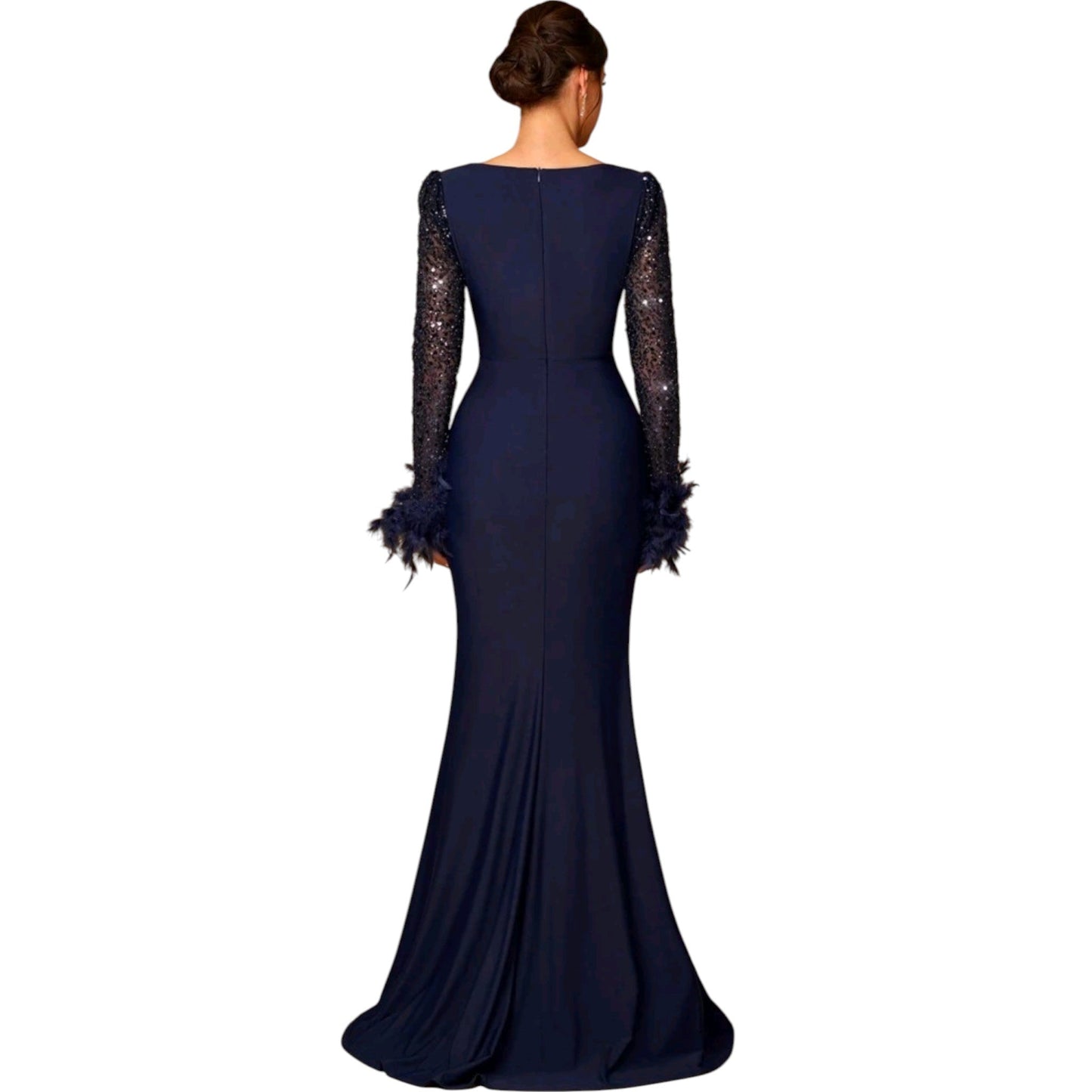 SHE fekete flitteres bodycon ruha