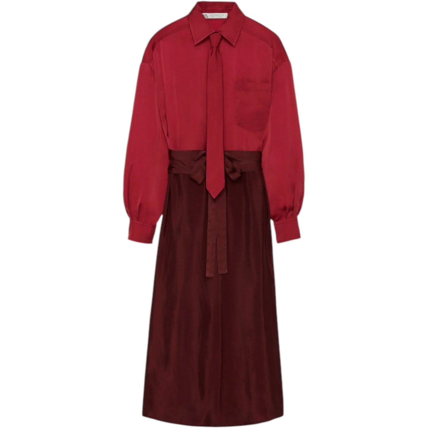 ZARA piros midi ruha