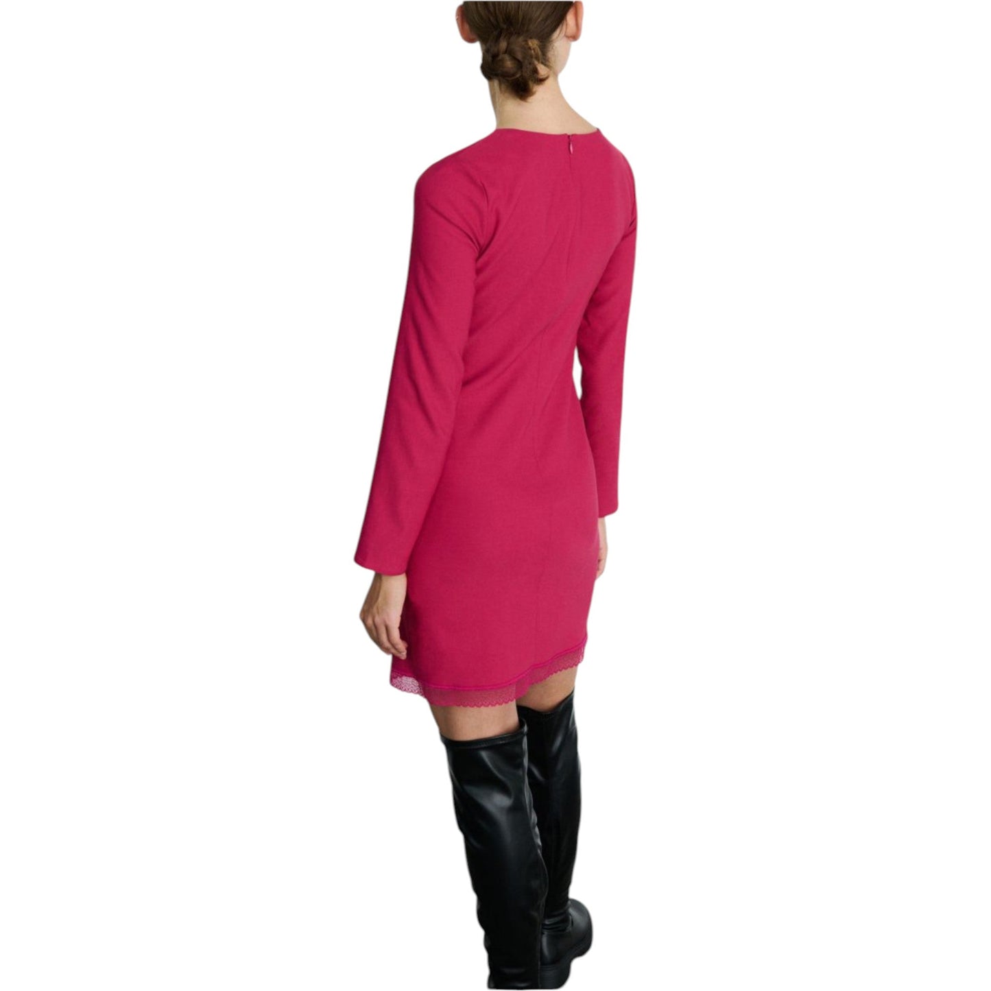 RESERVED pink csipkés mini ruha