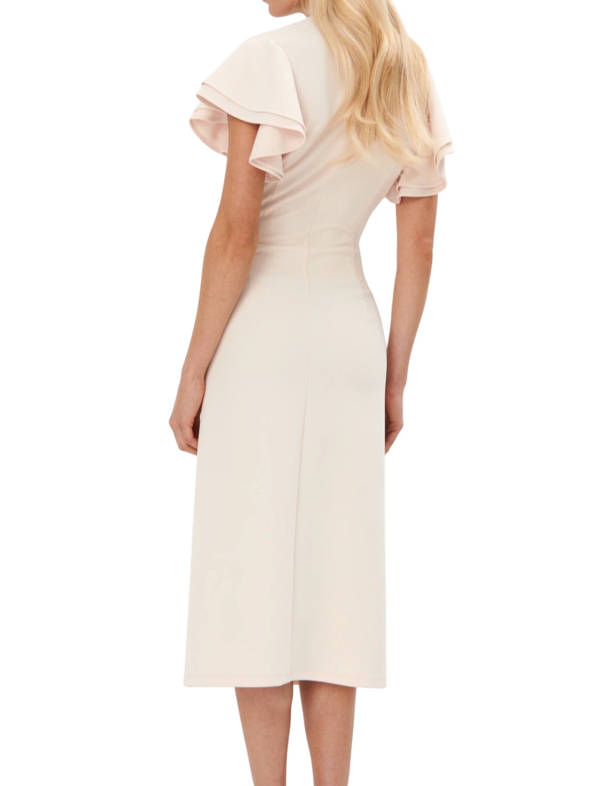 MOHITO törtfehér ráncolt midi ruha