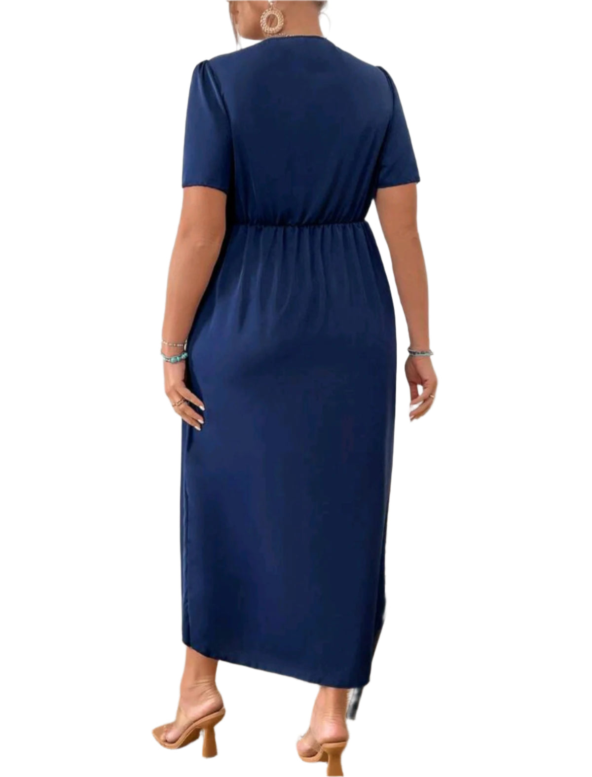 SHE sötétkék elegáns midi ruha
