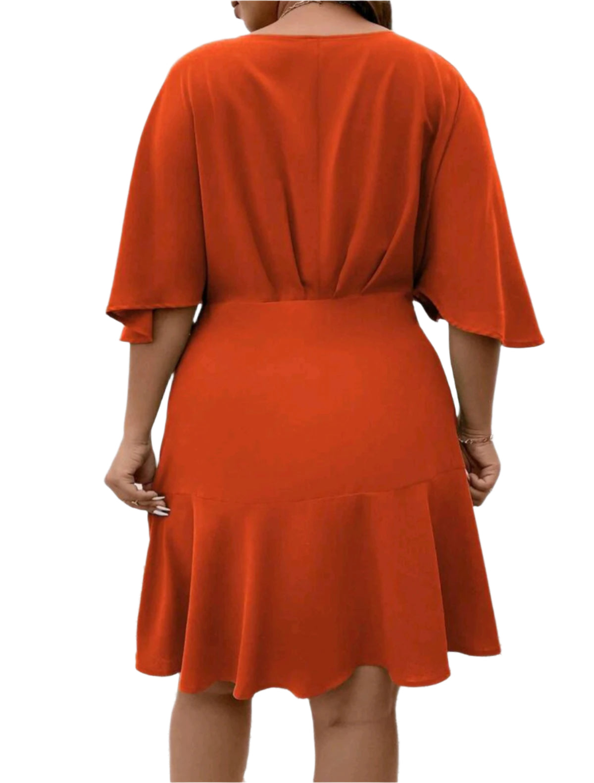 SHE narancssárga megkötős rövid ruha