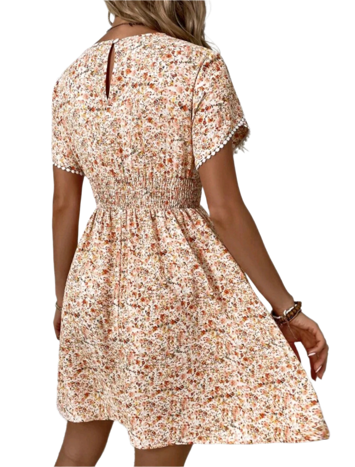 SHE világos virágmintás nyári ruha