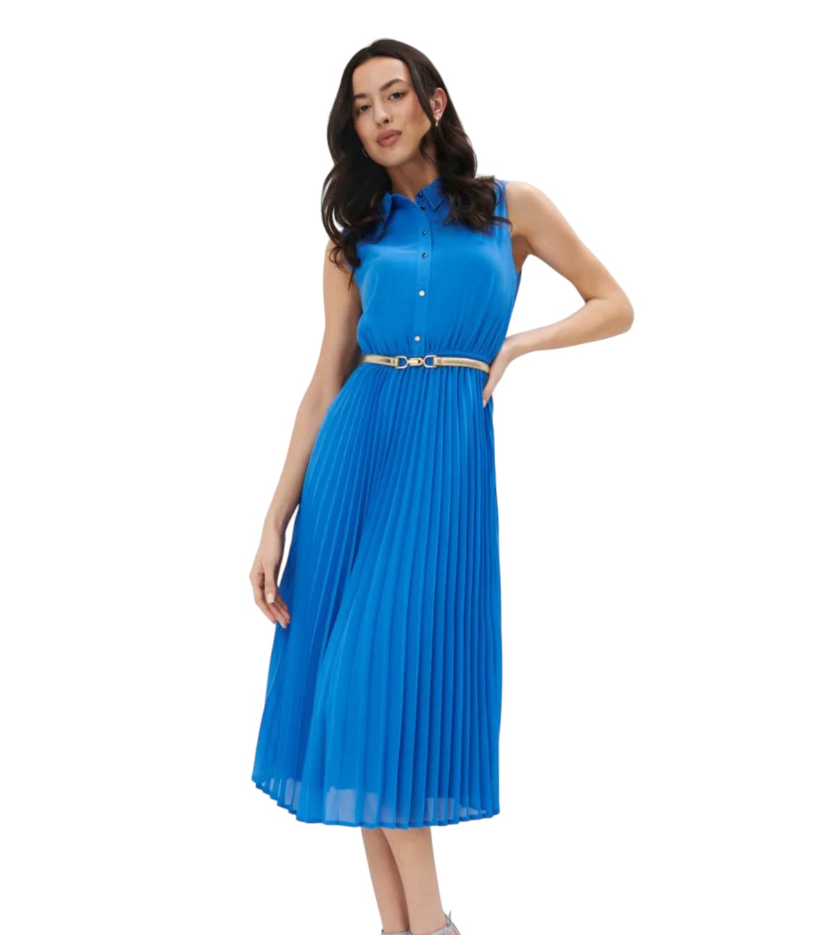 MOHITO kék pliszírozott ingruha