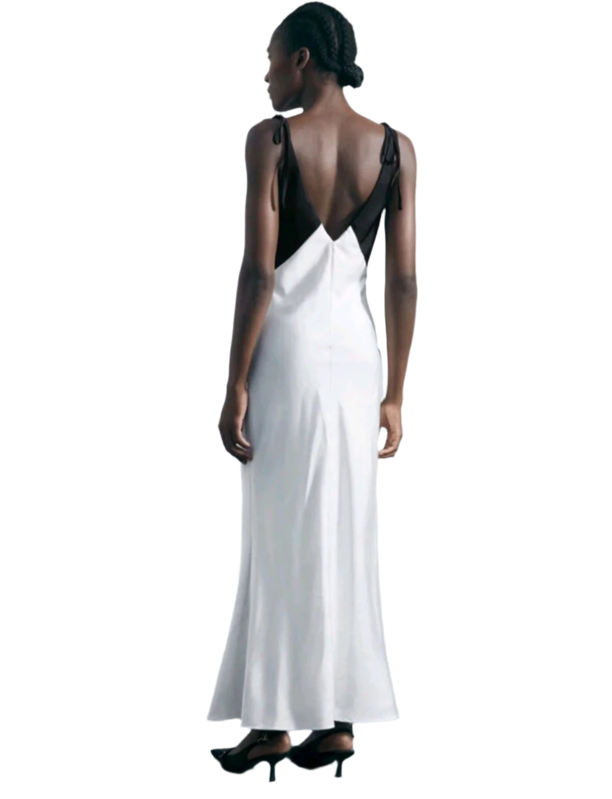 SHE fekete-fehér elegáns maxi ruha