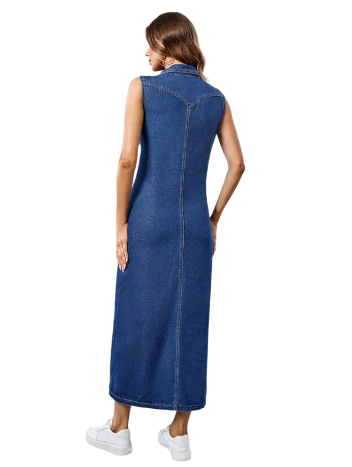 SHE kék gombos farmer maxiruha