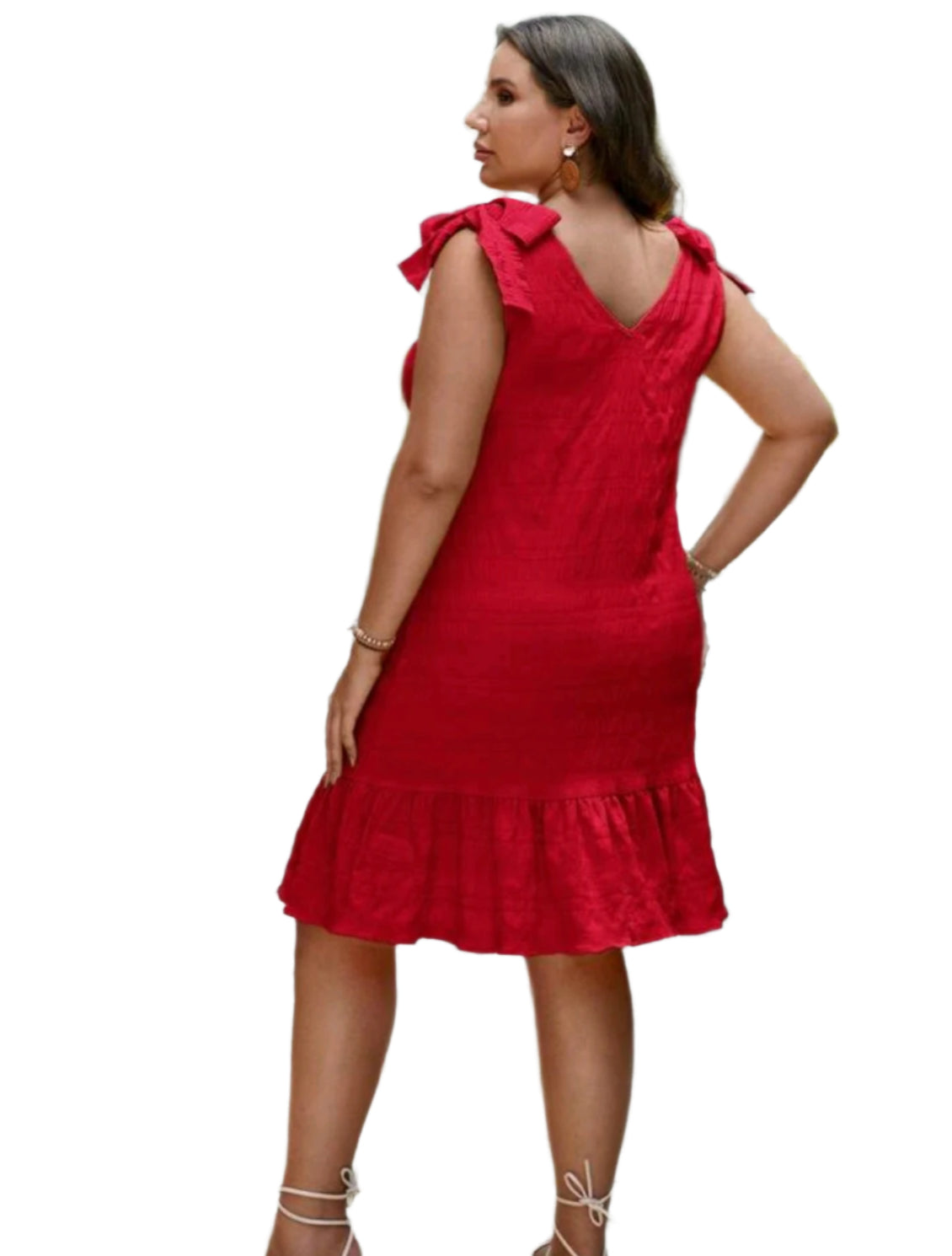 SHE piros masnis gombos nyári ruha