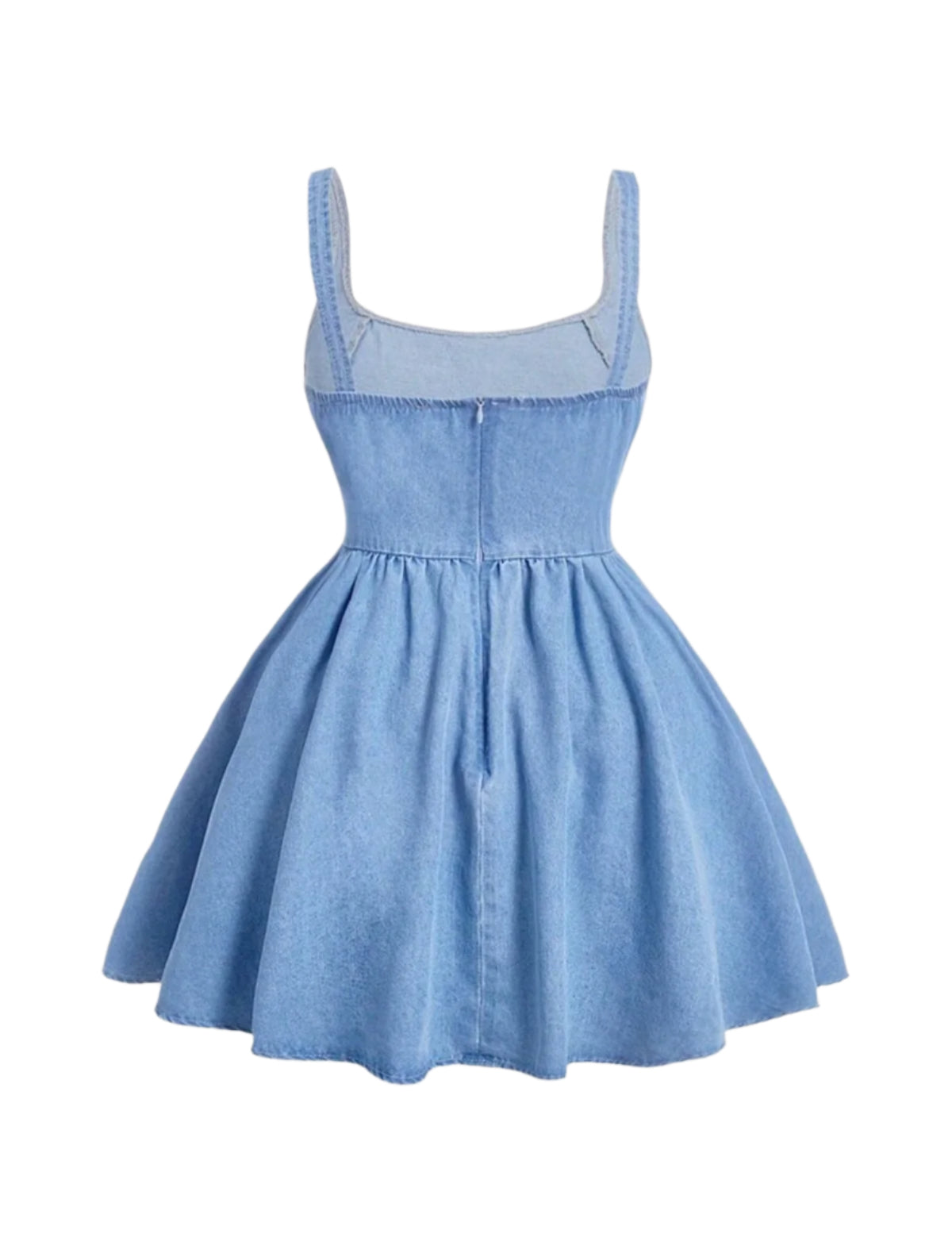 SHE világoskék fűzős hatású farmer ruha