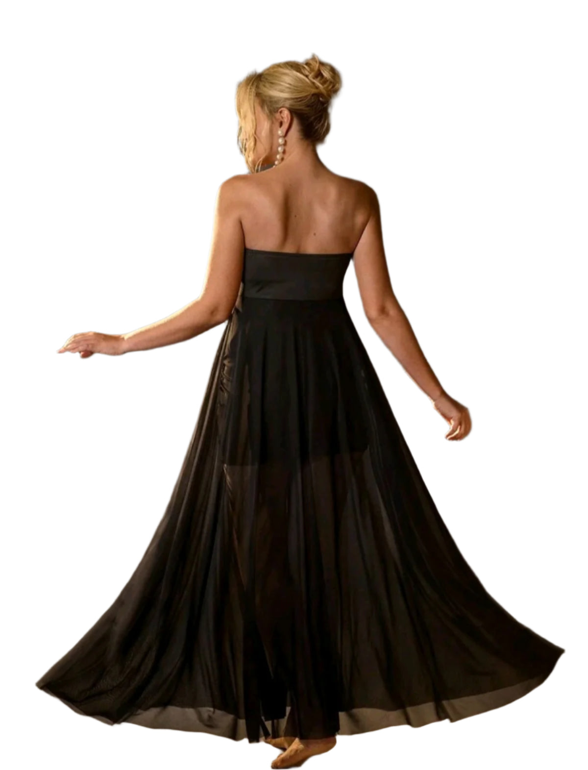 SHE fekete flitteres kismama alkalmi ruha