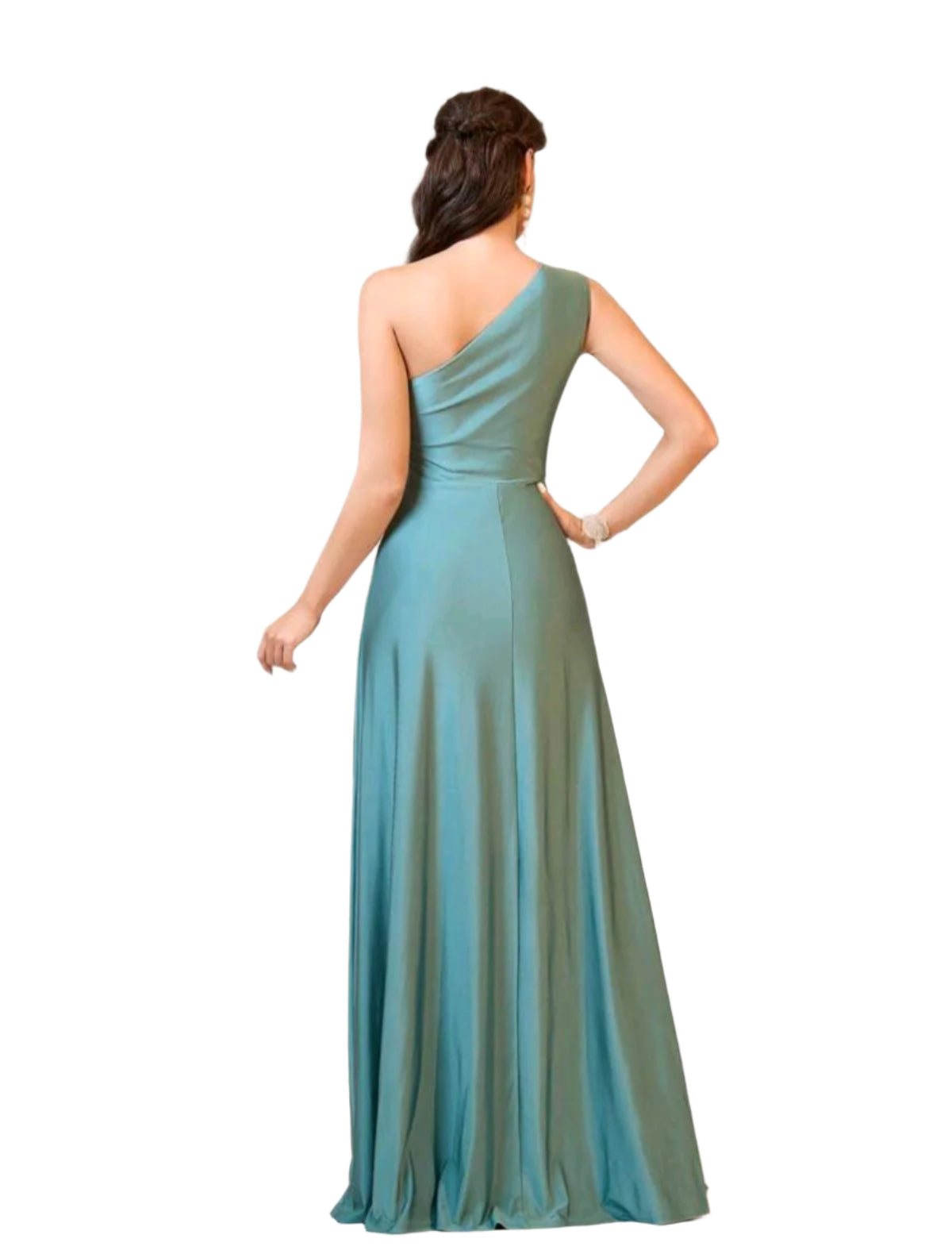 SHE türkiz drapírozott alkalmi maxiruha