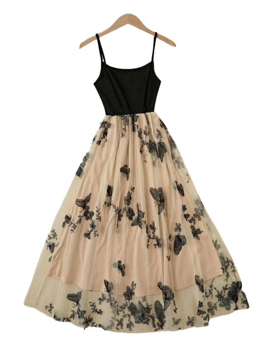 SHE fekete felsőrészű tüll szoknyás nyári ruha