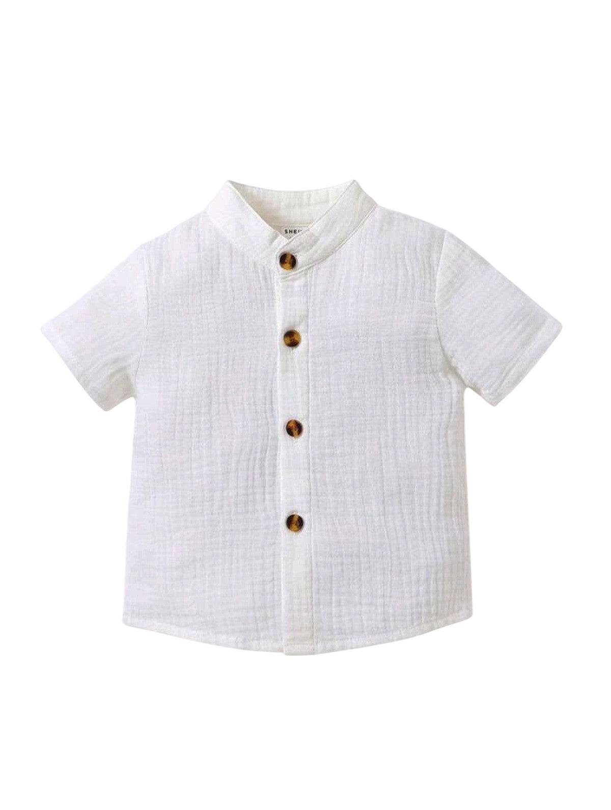 SHE fehér texturált rövid ujjú ing