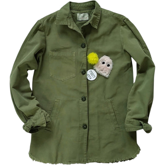 ZARA zöld galléros overshirt