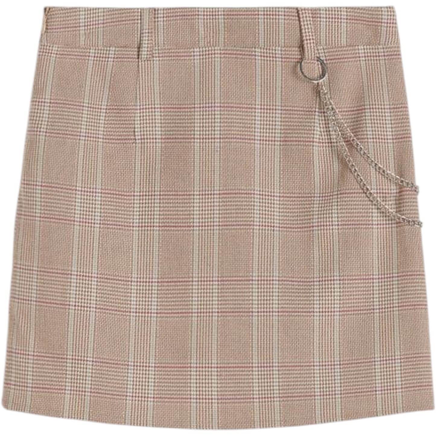 RESERVED bézs kockás mini szoknya
