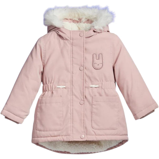 SINSAY halvány rózsaszín plüss bélésű parka