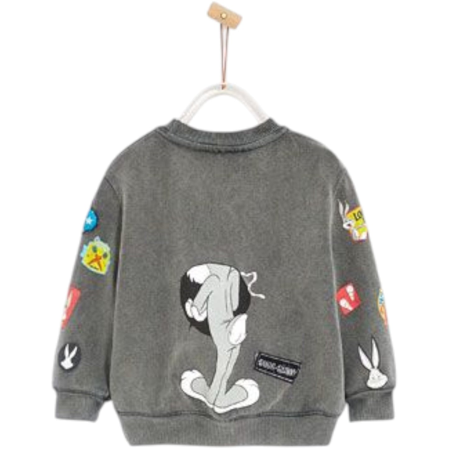 ZARA szürke looney tunes mintás pulóver