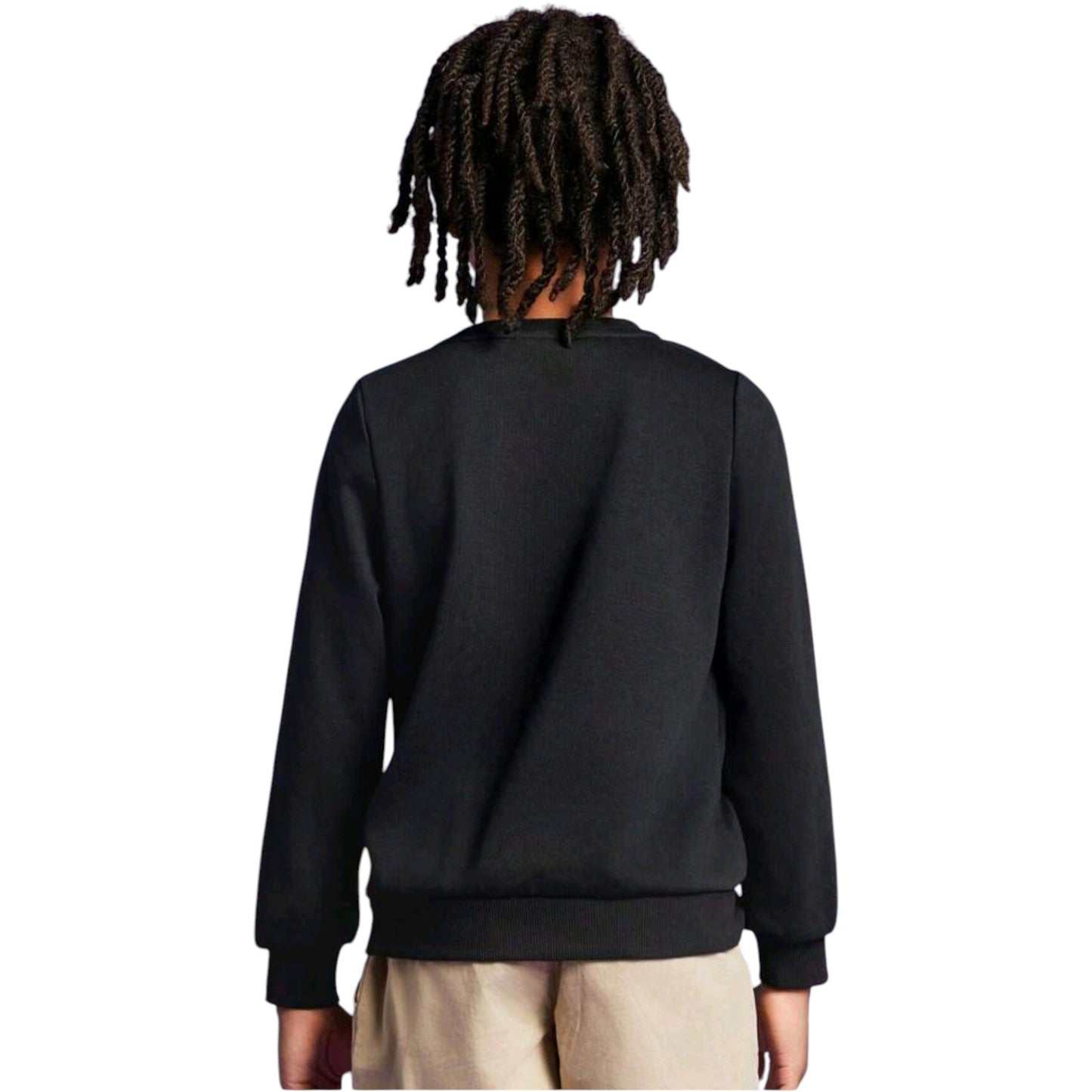 SHE fekete mintás kerek nyakú pulóver