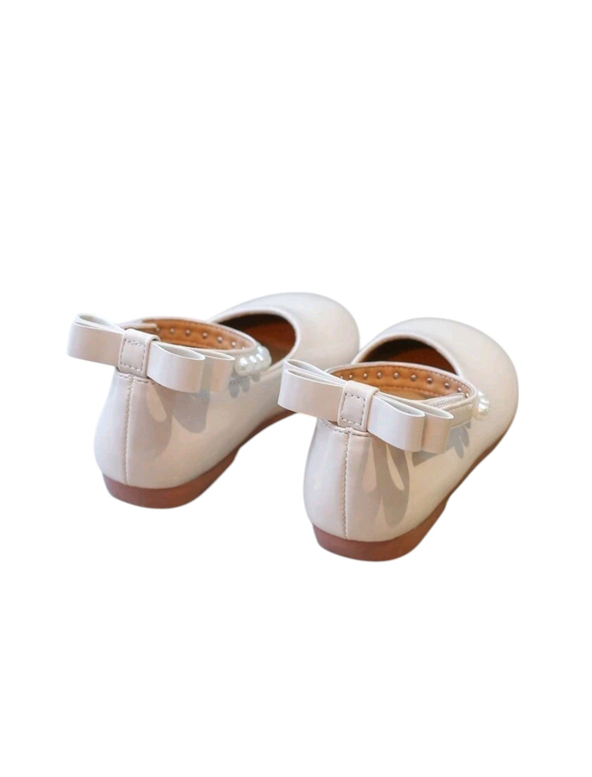SHE krém gyöngyös masnis balerina cipő