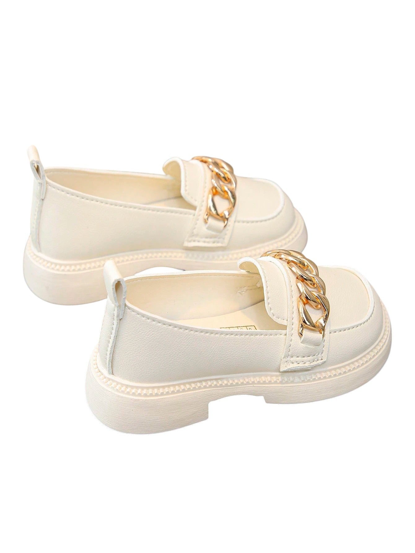 SHE törtfehér láncos loafer cipő