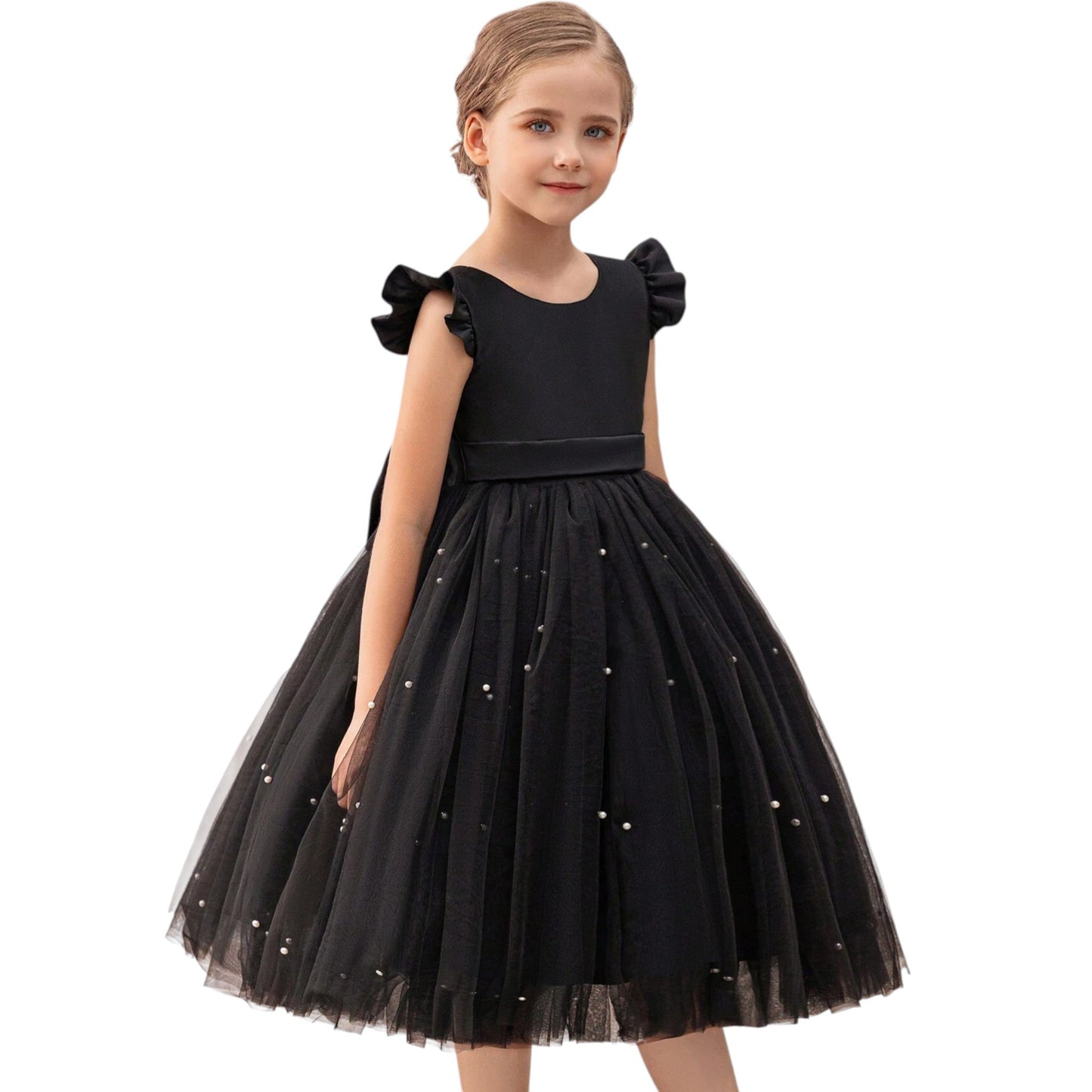 SHE fekete fodros mini ruha