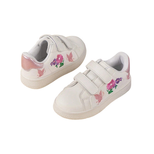 SHE fehér hímzett tépőzáras sneaker