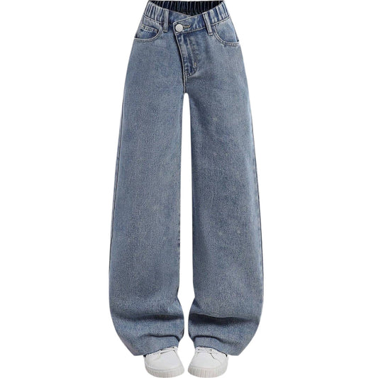 SHE kék bő szárú farmer nadrág