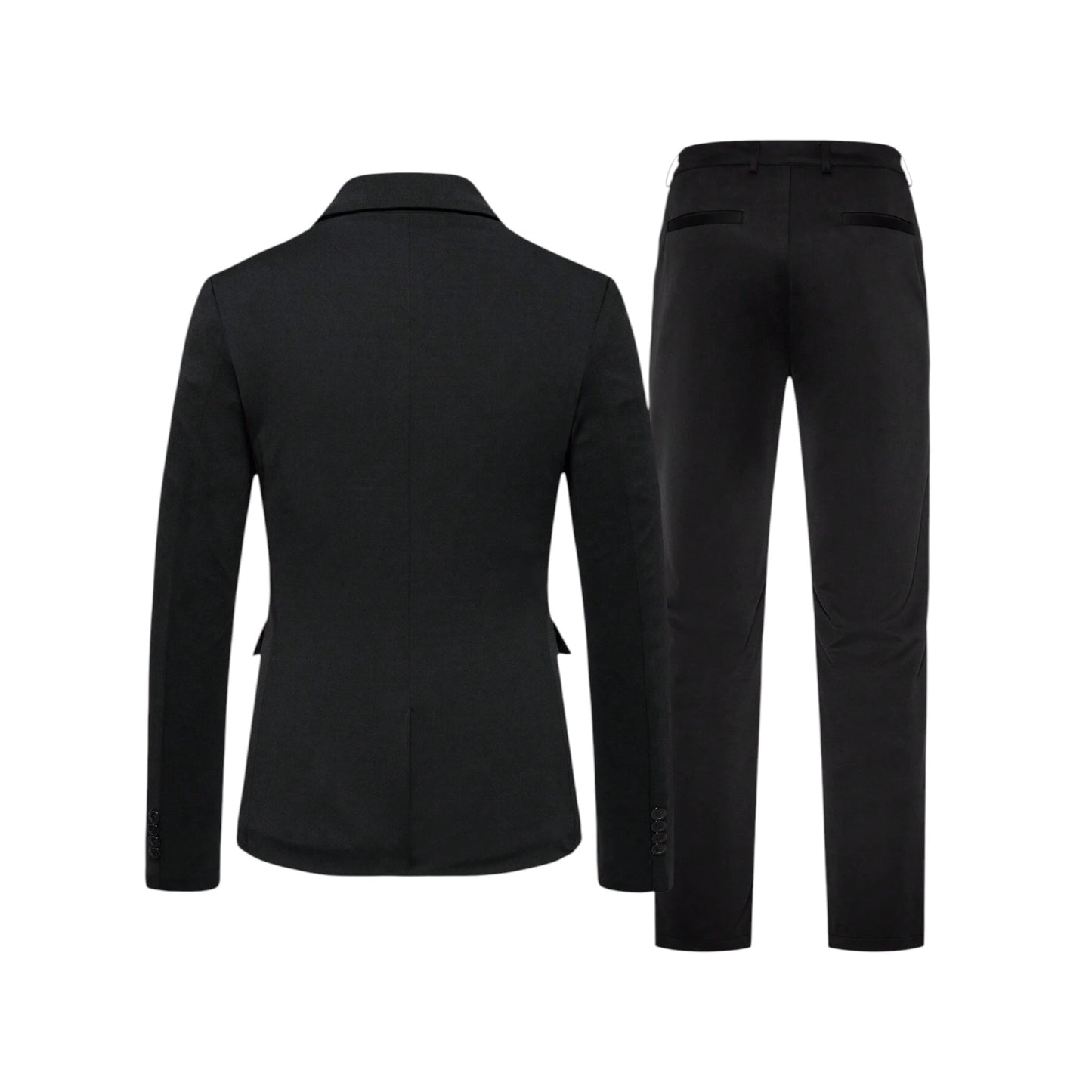 SHE fekete slim fit öltöny szett
