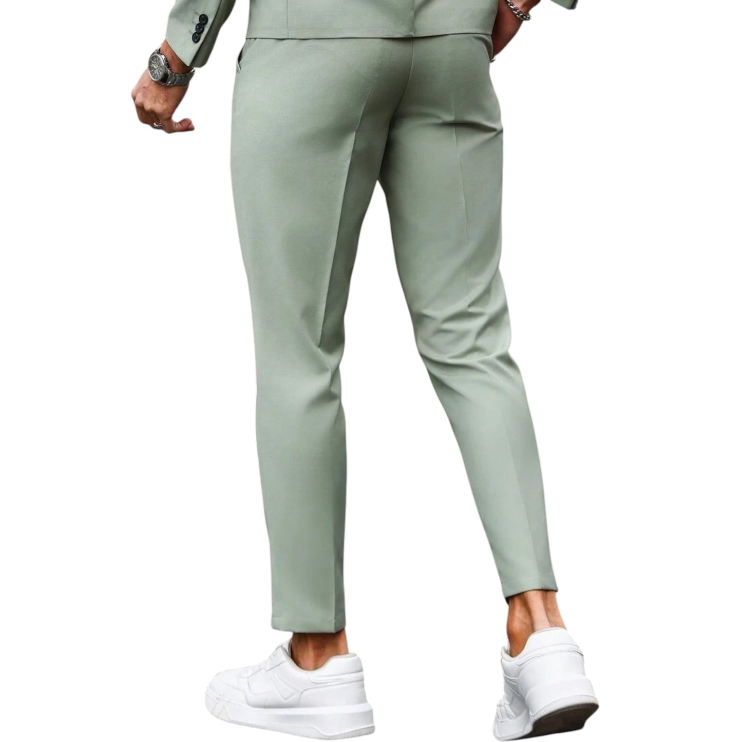 SHE világoszöld slim fit öltönynadrág