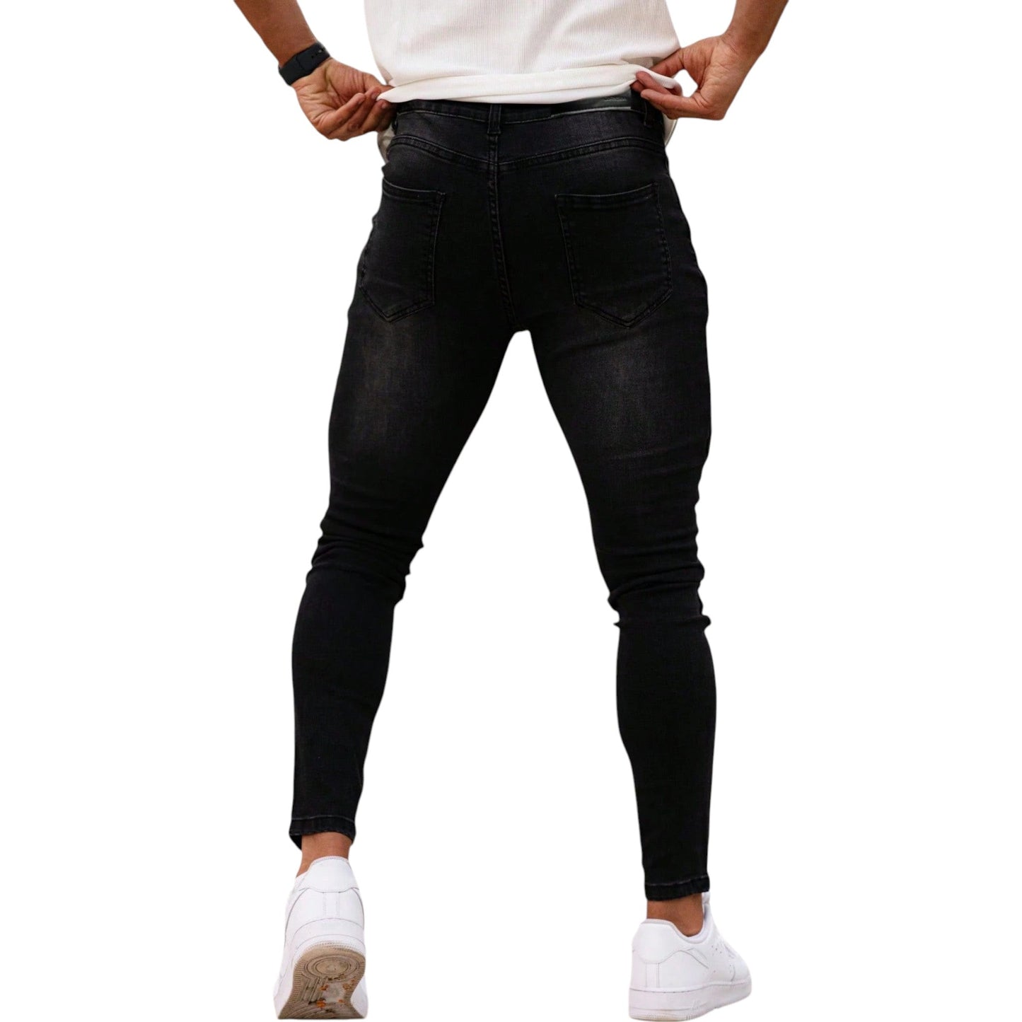 SHE fekete skinny farmer nadrág