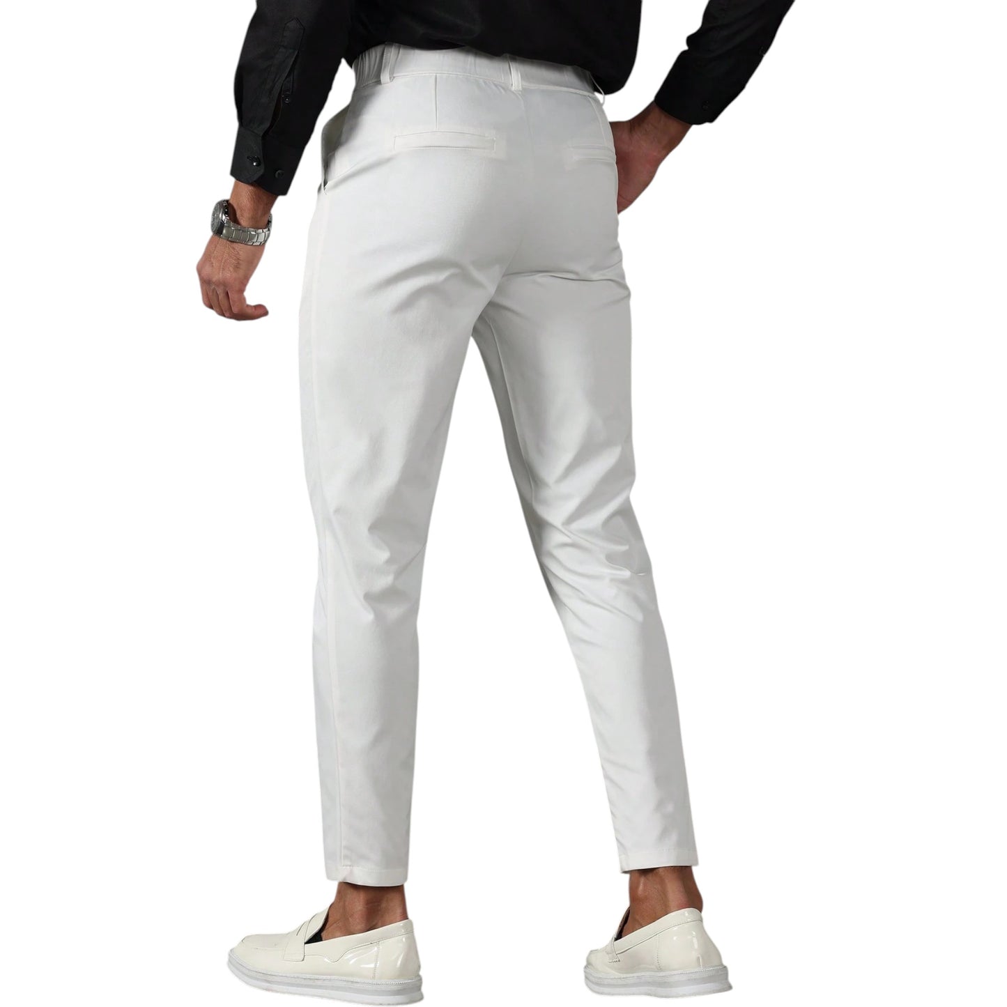 SHE ekrü slim fit nadrág